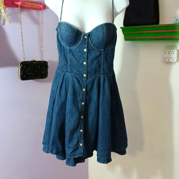 PINK Victoria's Secret Dresses & Skirts - 🌹VICTORIA SECRET PINK DENIM DRESS. SZ SP